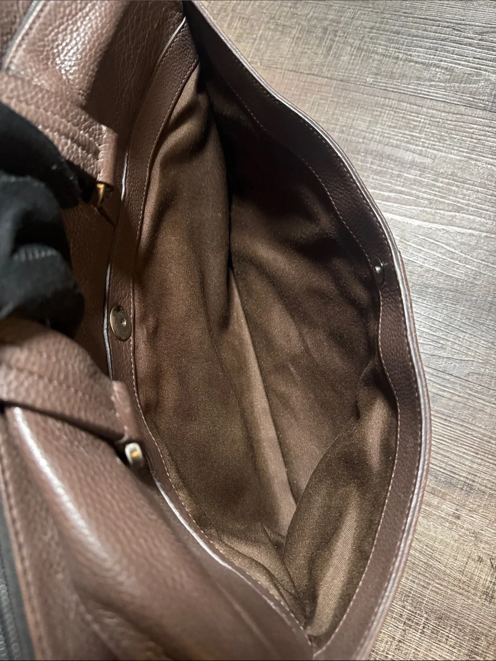 Vintage Coach Brown Pebbled Leather Laptop Brief with Black Strap